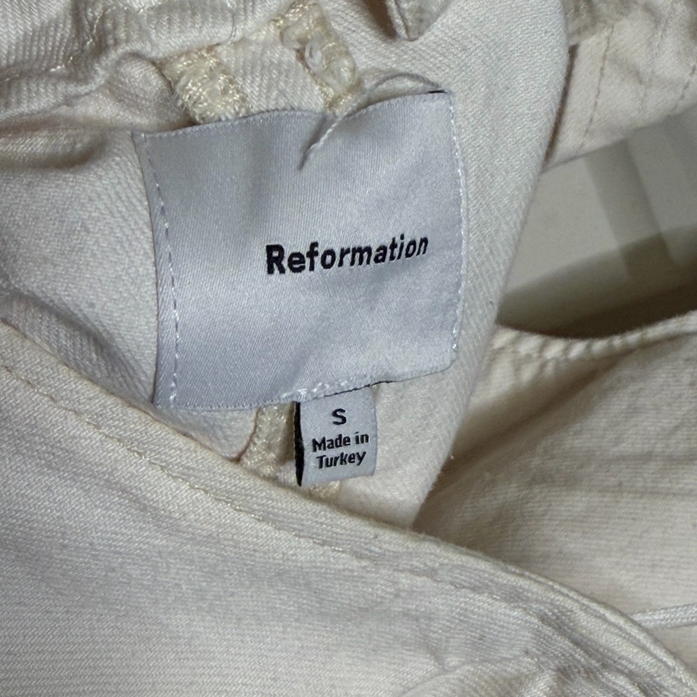 Reformation Ivory Button-Front Mini Dress - Picture 7 of 10